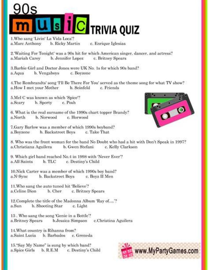 90s Quiz - Fun Quizzes - Handtechnics 1 90s Quiz - Fun Quizzes