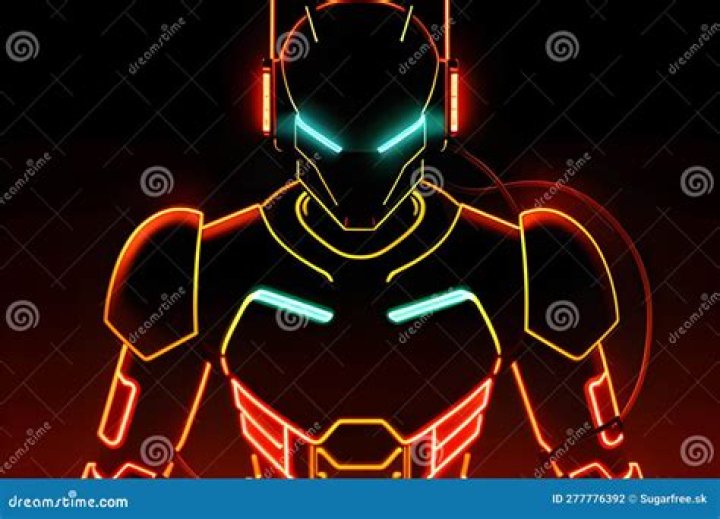A red outlined LED robot with an impartial face in Disney Speedstorm