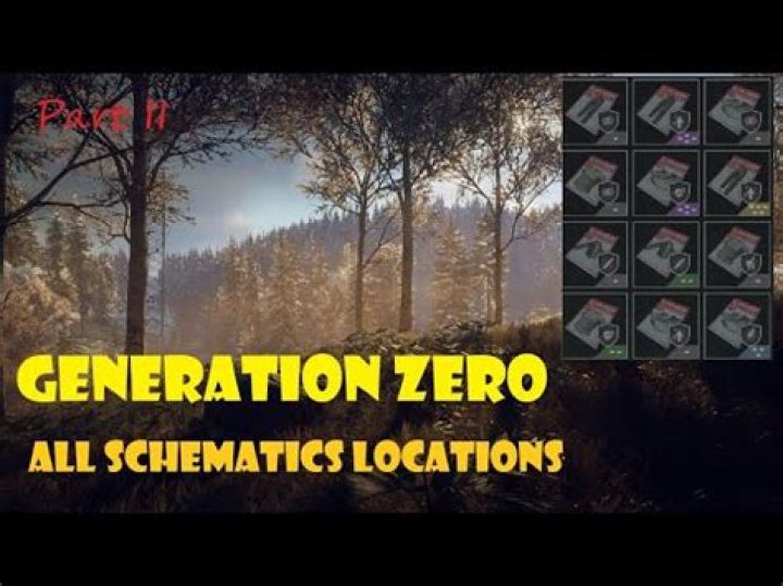 All apparel schematics locations in Generation Zero