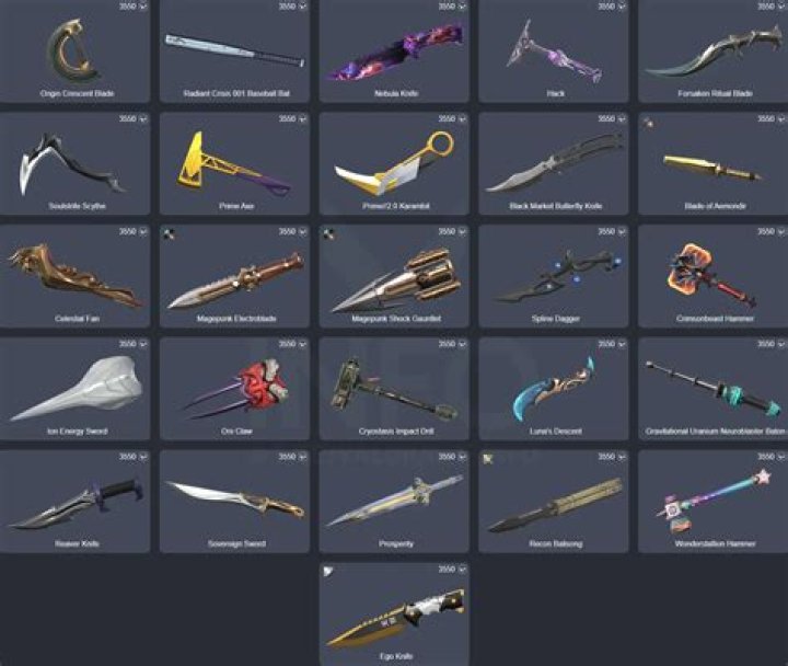 All Knife Skins in Valorant