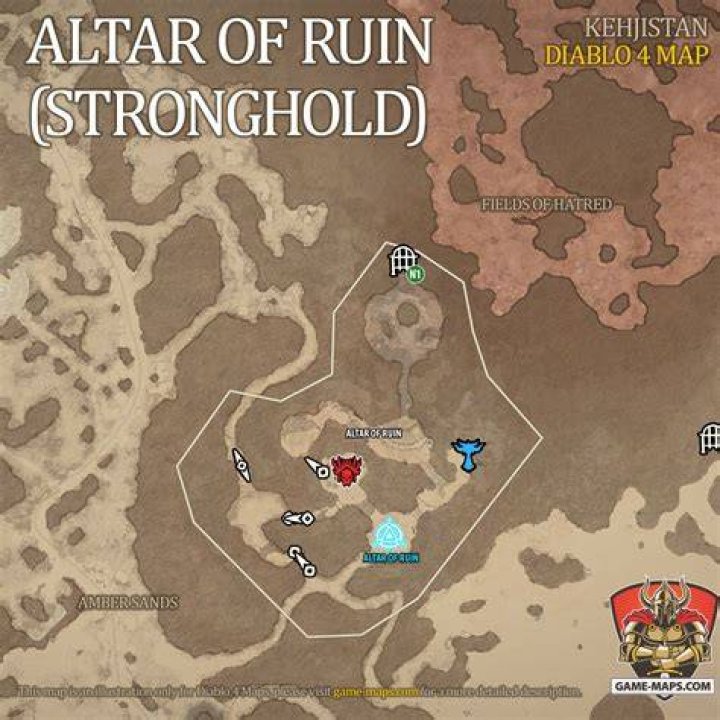 Altar of Ruin (Stronghold) Map for Diablo 4