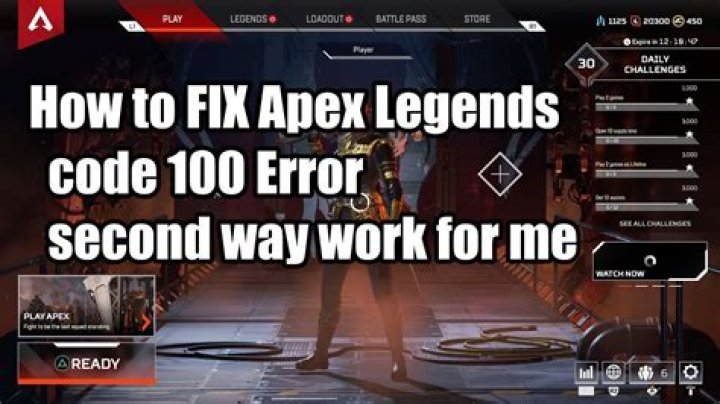 Apex Legends code 100 error unable to complete EA account sign in