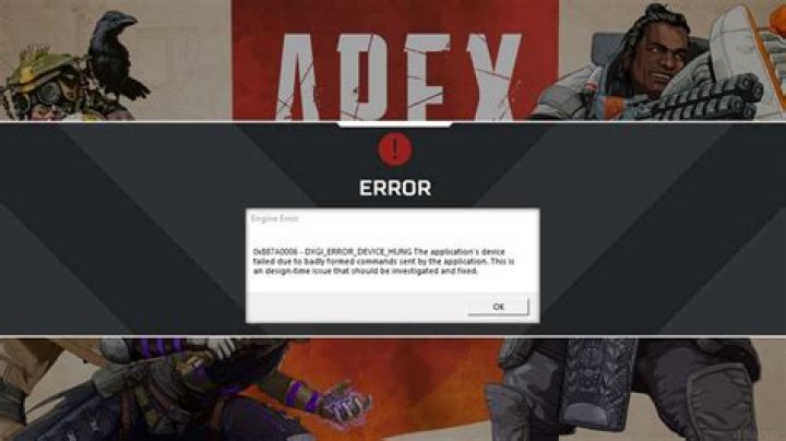 Apex Legends dxgi device hung error pc