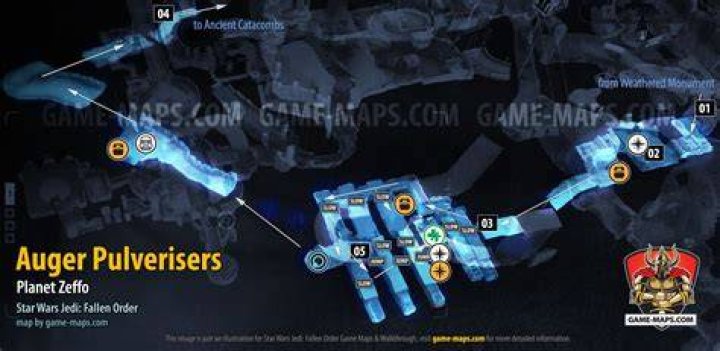 Auger Pulverisers Map, Zeffo for Star Wars Jedi Fallen Order