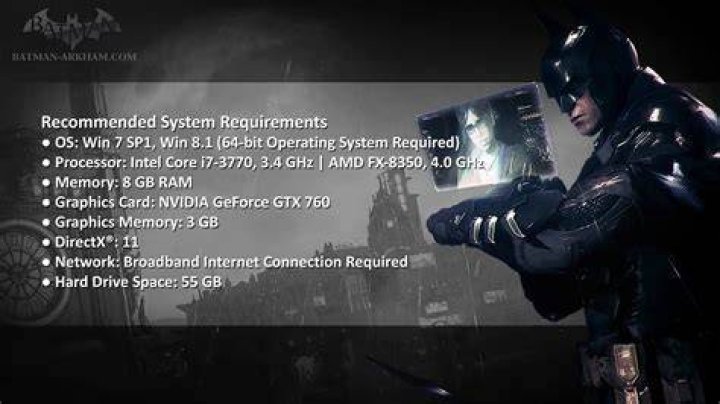 Batman: Arkham Knight PC system requirements detailed