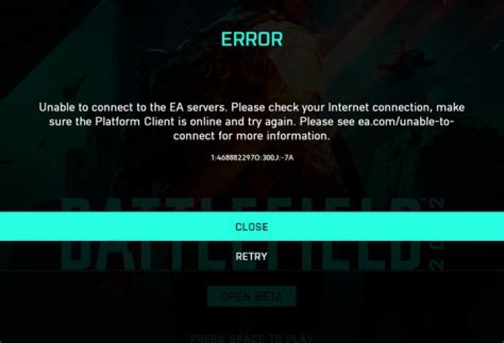 Battlefield 5 Unable to Connect Error Fix