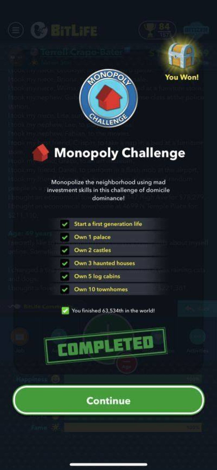BitLife Monopoly Challenge Guide