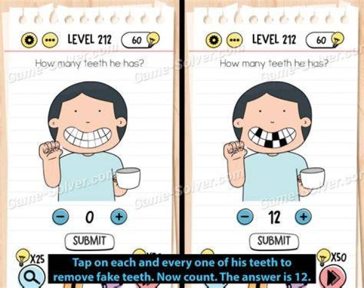 Brain Test Level 212 Answers Brain Test Level 212 Answers