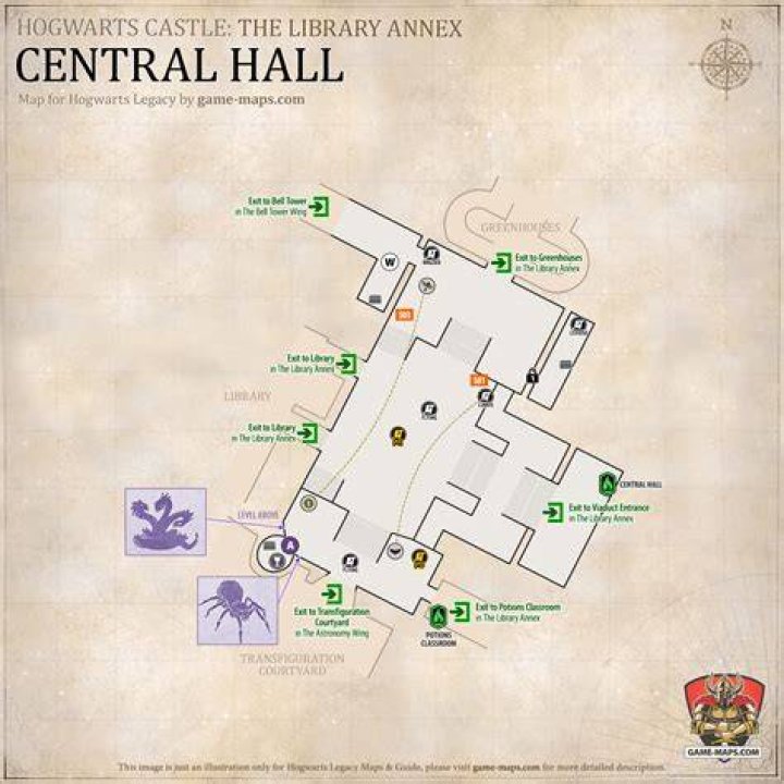 Central Hall Map Hogwarts Legacy