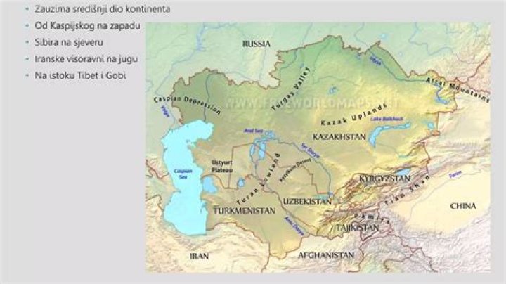 Centralna Azija- reljef