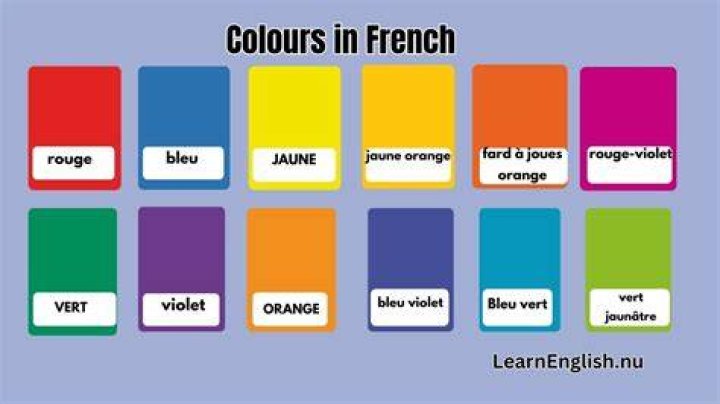 Colors in French