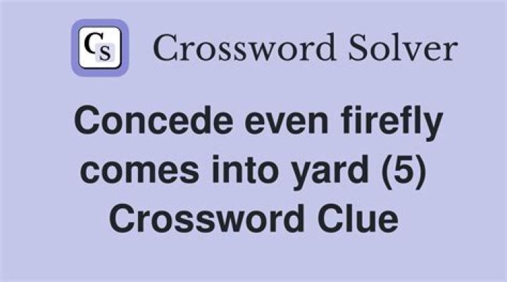 Concede Crossword Clue and Answer