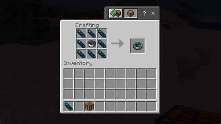 Crafting recipe for a compass