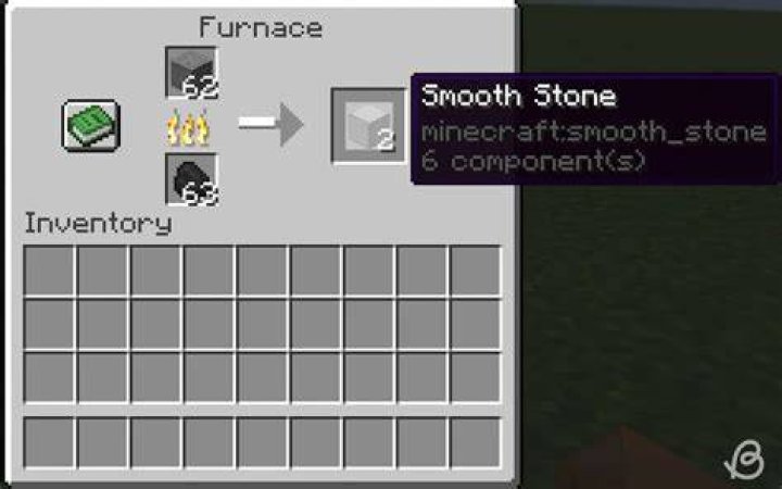 Crafting recipe for smooth stone