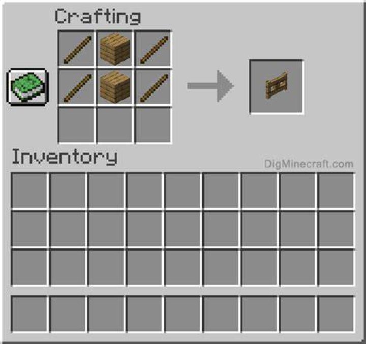 Crafting recipe for wooden gate