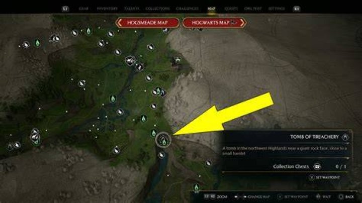 Cursed Tomb Treasure Hogwarts Legacy Side Quest