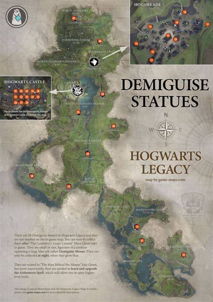 Demiguise Statues in Hogwarts Legacy