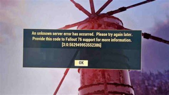 fallout 76 unknown error are servers down