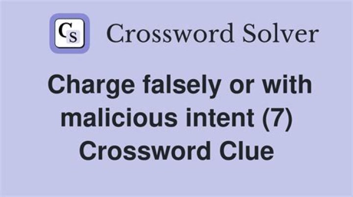 False and malicious – Crossword clue help