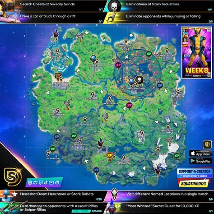 Fortnite Season 4 Week 8 Challenges – Cheat Sheet & Release Time!