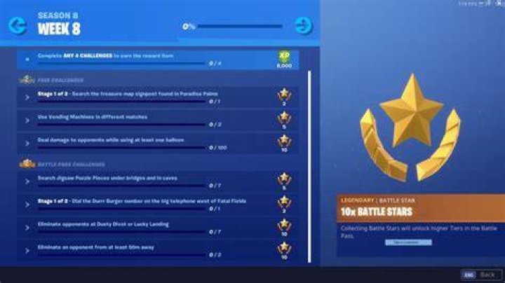 Fortnite Week 8 Challenges