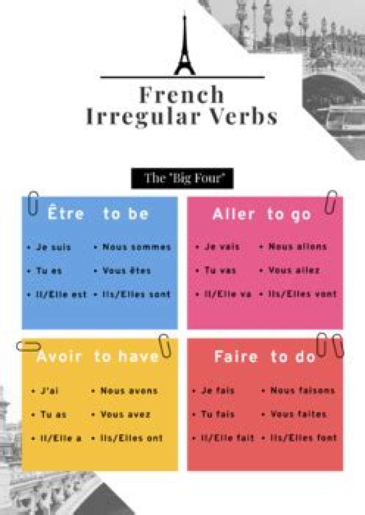Four Irregular French Verbs