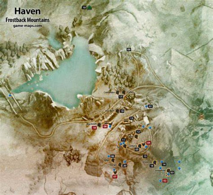 Frostback Mountains Haven Dragon Age: Inquisition Map