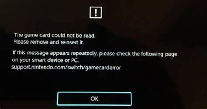 game card error