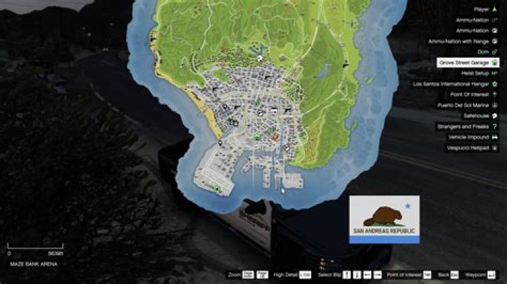 GTA 5 Map Rendered in 3D