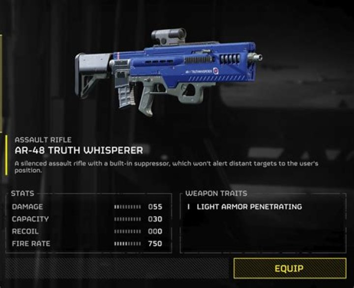 Helldivers 2 AR-48 Truth Whisperer