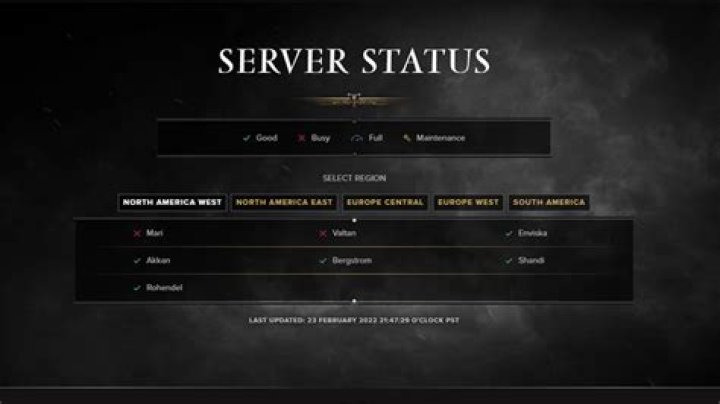 high ping server status loast ark