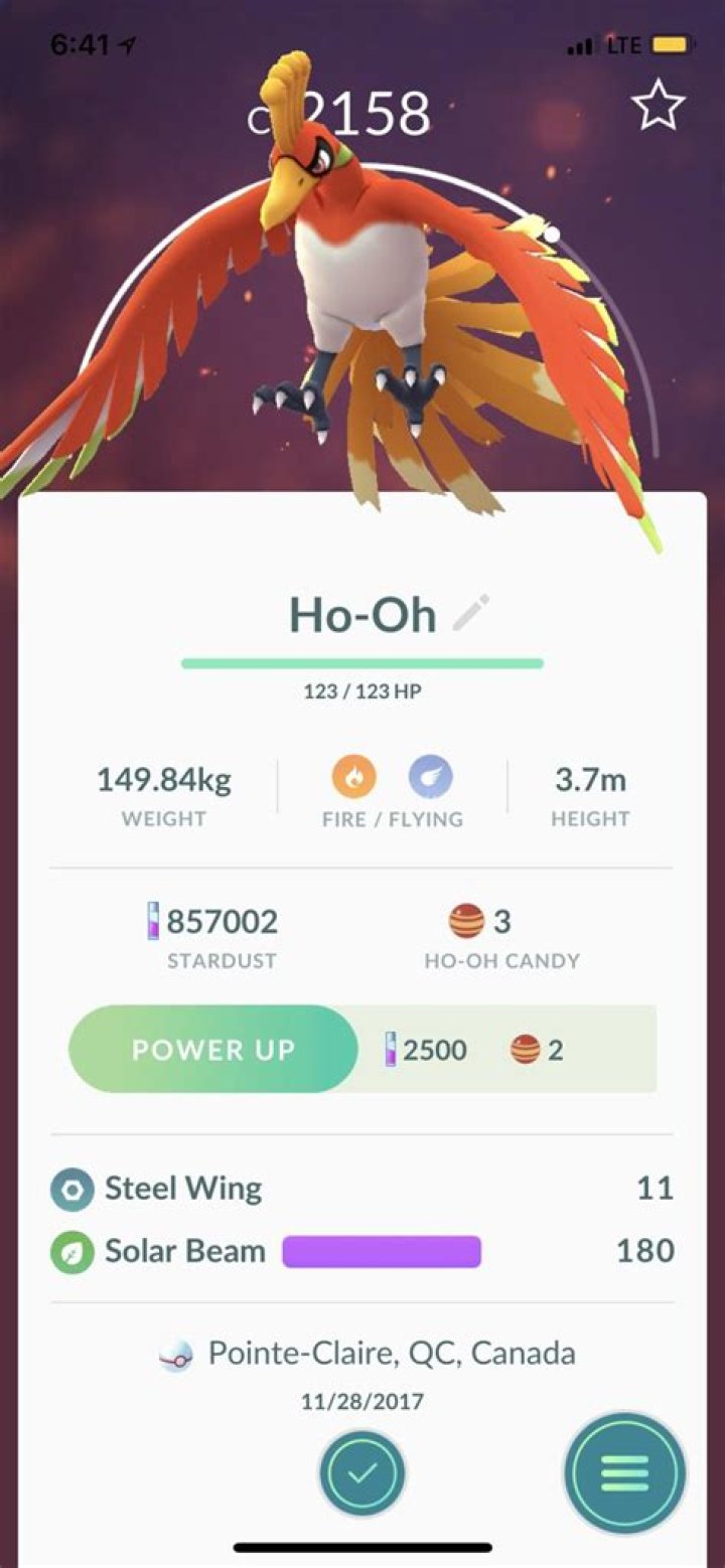 Ho Oh Pokemon Go
