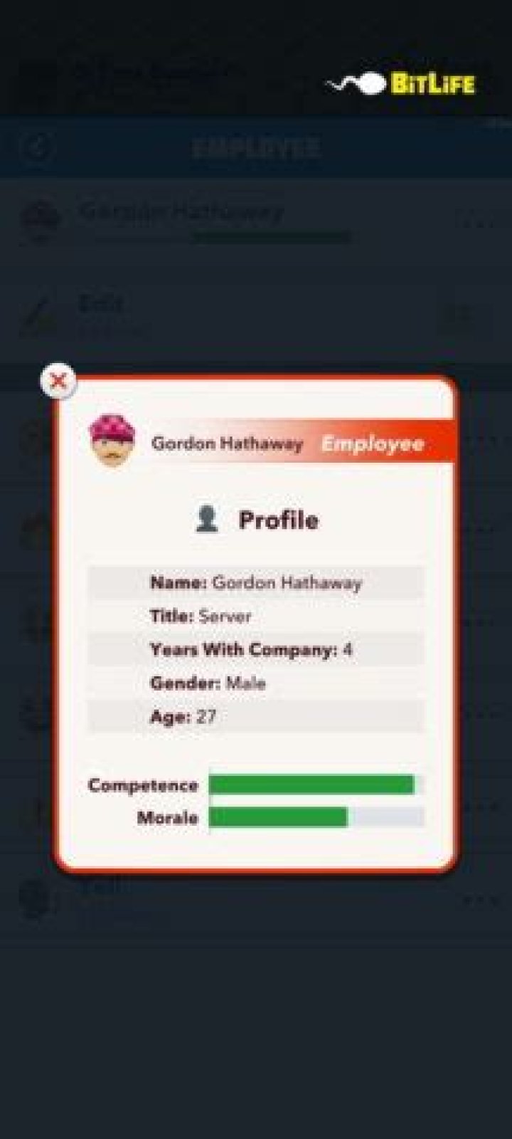 How Employee Competence works in BitLife