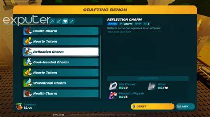 how to craft reflection charm lego fortnite