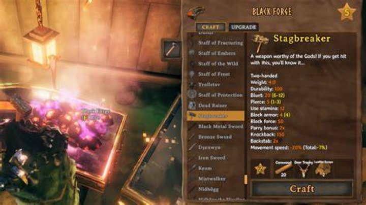 how to craft stagbreaker in valheim