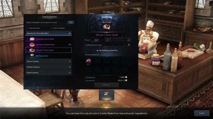 How to craft Thirian T-bone Steak in Lost Ark