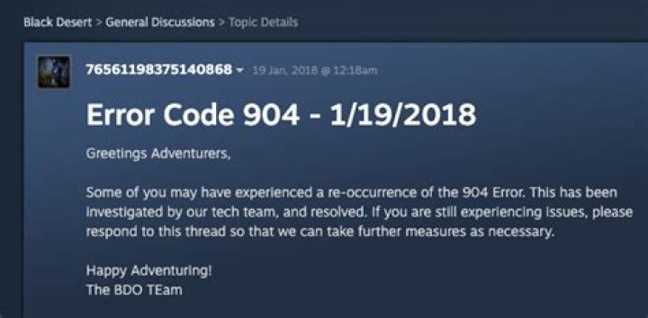 How to fix Error Code 904 in Black Desert Online