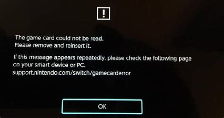 how to fix game card error in nintendo switch
