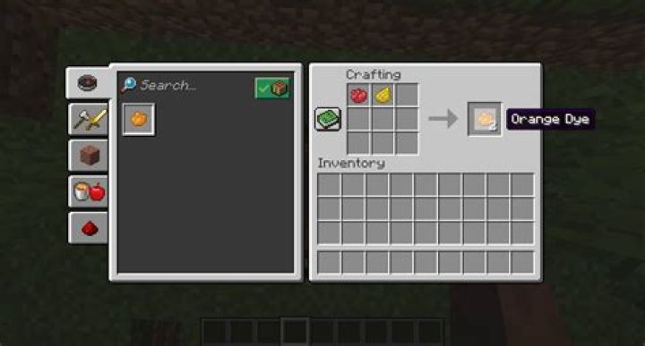 How to make orange dye in Minecraft?