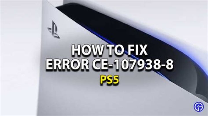 How To Solve PS5 Error CE-107938-8