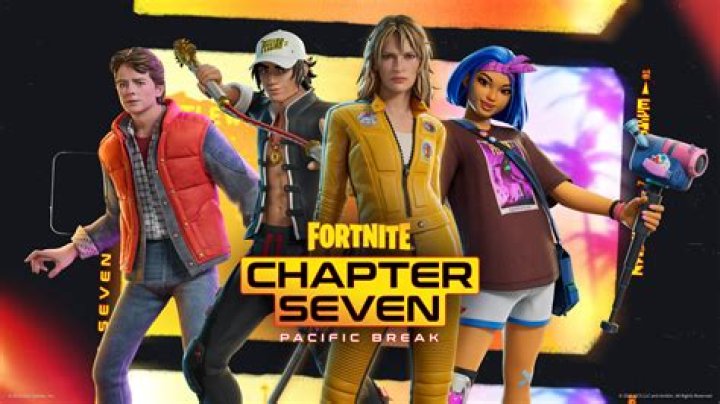 Image for Fortnite Season 7 Battle Pass skins, including Kymera, Guggimon, Joey, Doctor Slone and Rick Sanchez