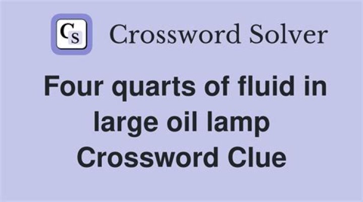 Lamp oil Crossword Clue