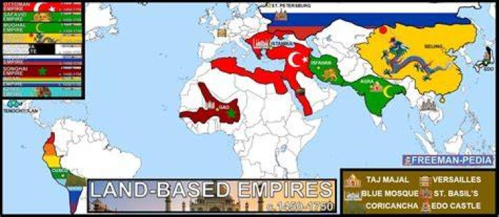 Land-Based Empires Map Game 1450-1750