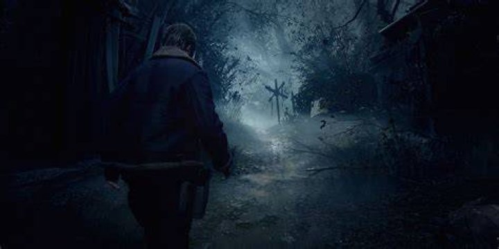 Leon walking through a forest in resident evil 4