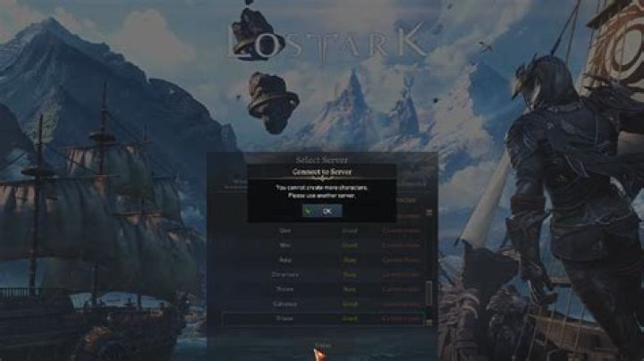 lost ark cannot create character error fix 