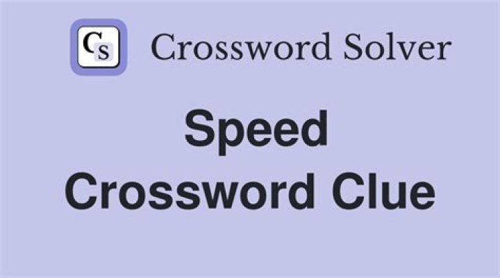 Name associated with speed Crossword Clue