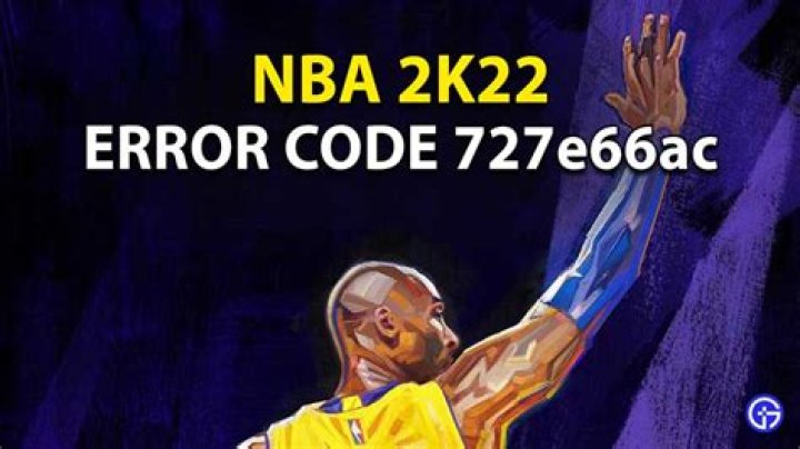 NBA 2K22 error code 727e66ac fix