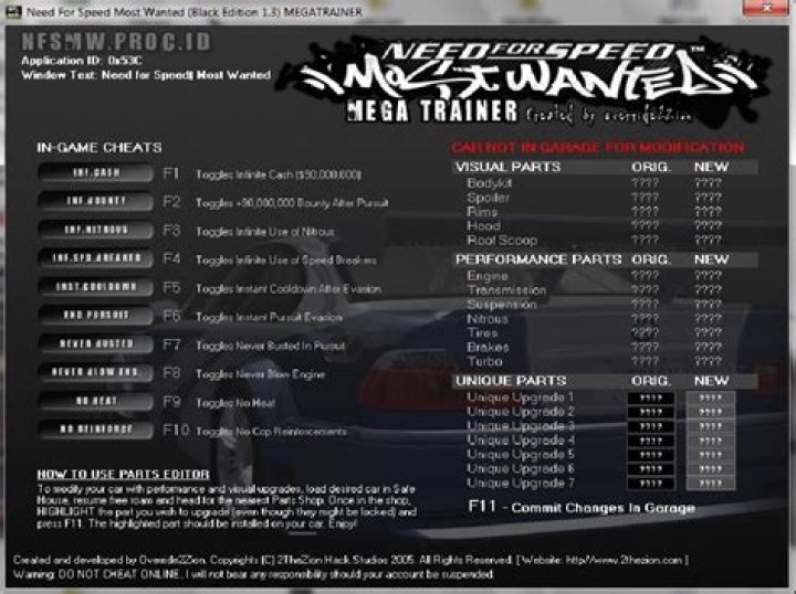 Need For Speed Most Wanted iPhone Cheats