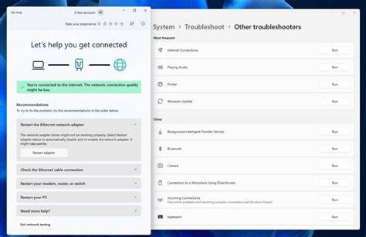 network troubleshooter