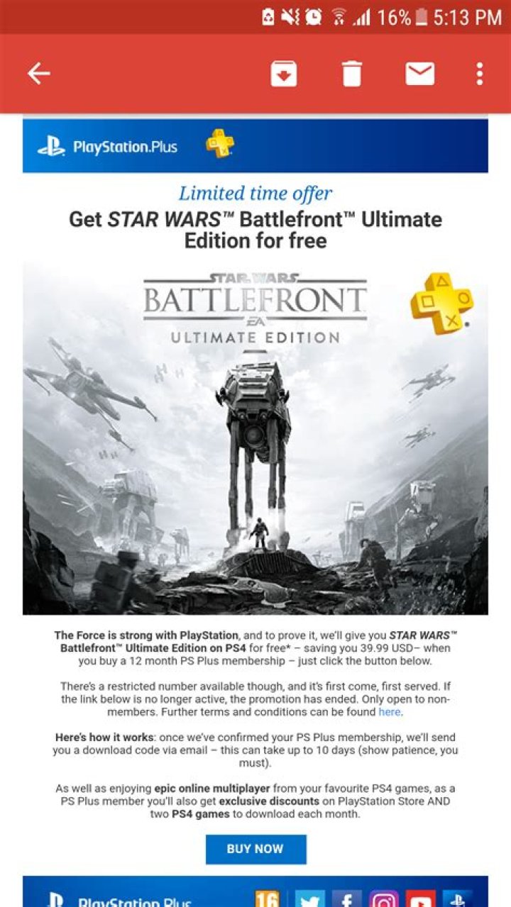 New PS Plus Subscribers Will Receive Star Wars Battlefront Ultimate Edition Free